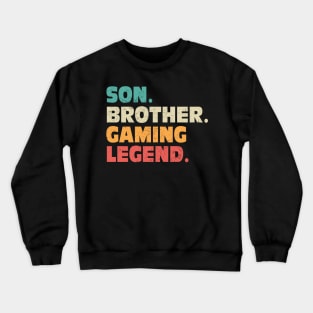 Christmas Gift For Gaming Teenage Boys & Kids Gamer Brother Crewneck Sweatshirt